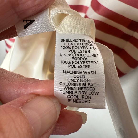 Loft Women's Striped V Neck Sleeveless Elastic Waist Mini Dress Sz XS - Picture 7 of 7